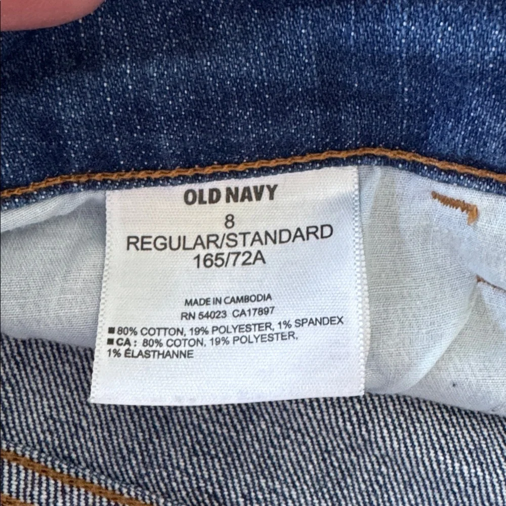 Old Navy Distressed Dark Blue Jean Shorts Size: 8 NWOT ✨